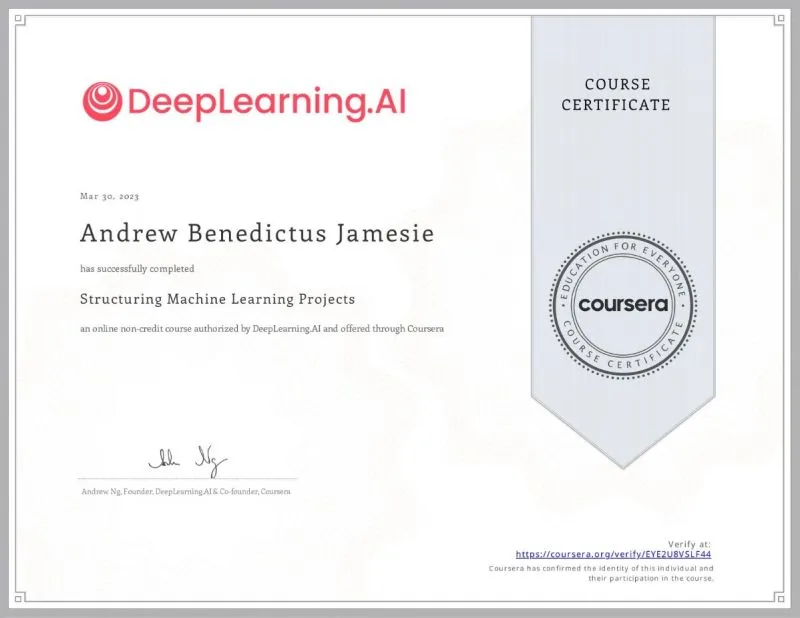 Structuring Machine Learning Projects