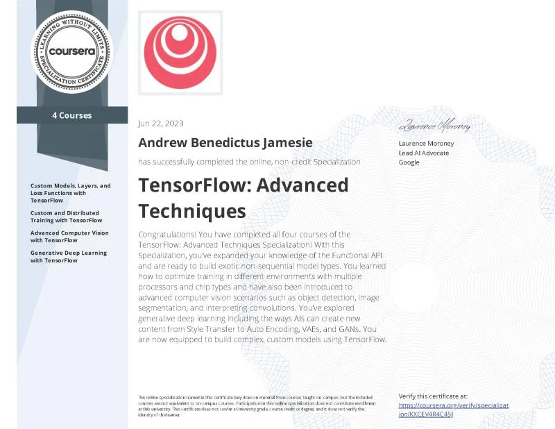 TensorFlow: Advanced Techniques